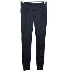 Women's Athleta Mero Criss Cross High Waisted‎ Herringbone Yoga Pant Legging XS